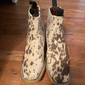 Genuine cowhide booties